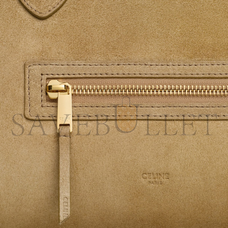 CELINE MEDIUM NEW LUGGAGE IN SUEDE CALFSKIN L100E2N22.02BG (36*22*16cm)